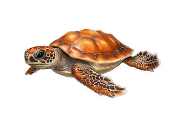 Obraz premium Amazing sea turtle swimming gracefully in crystal clear ocean waters underwater nature photography vibrant environment