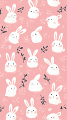 Fototapeta premium cute fluffy rabbit bunny animal background