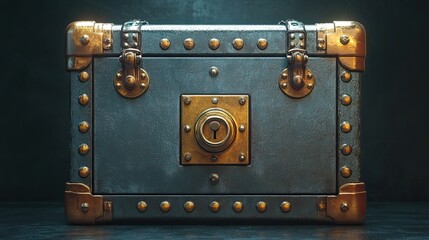 safe box with cartoon style rendering