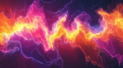 Fototapeta premium Abstract visualization of energy stocks represented as glowing rivers, warm neon hues, 