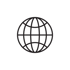 Obraz premium Globe thin line vector icon.