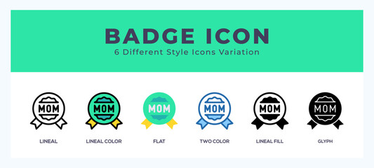 Badge symbol. vector icon symbol. logo illustration. vector graphics
