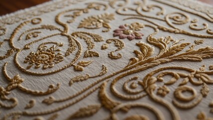 Obraz premium Sophistication in Details: Paper and Rug with Warm Lighting