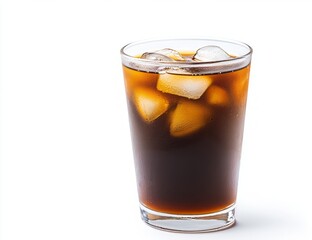 Iced Coffee in a Glass with Ice