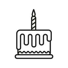 Obraz premium Cake icon Simple thin line flat symbol