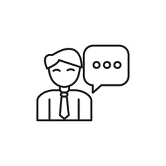 Consulting Icon Simple thin line flat symbol