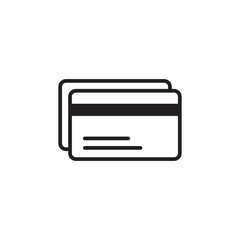 Fototapeta premium Credit card thin line vector icon.