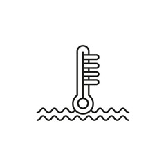 Liquid temperature icon Simple thin line flat symbol