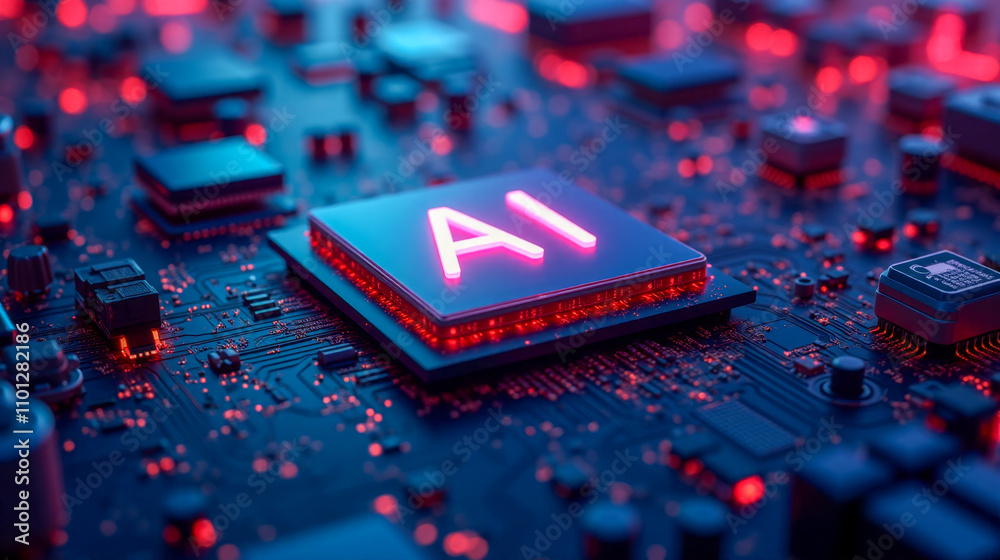 Poster high-performance artificial intelligence chip for accelerated neural networking, cutting-edge cpu te