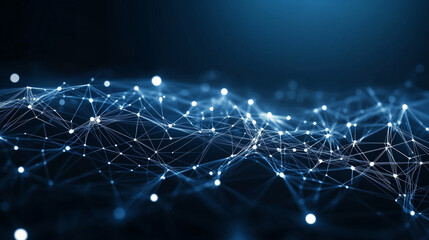 Obraz premium abstract network of glowing connections technology background