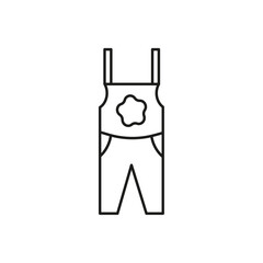 Overall Icon Simple thin line flat symbol