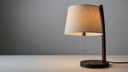 Contemporary table lamp on white minimalist background
