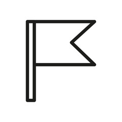 Report flag icon Simple thin line flat symbol