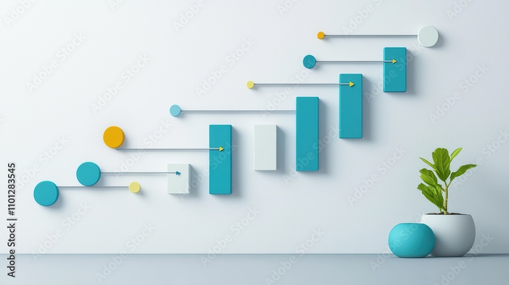 Poster a project timeline displayed on a whiteboard, using a horizontal gantt chart format, with tasks repr