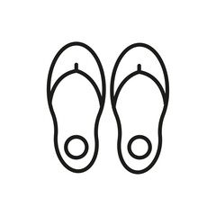 Slippers icon Simple thin line flat symbol