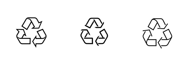 Simple recycling or recycle arrows icon designed for apps and websites.