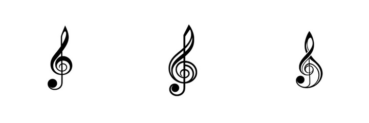 Obraz premium A flat icon representing a quaver or eighth note, suitable for music-related radio apps and websites.