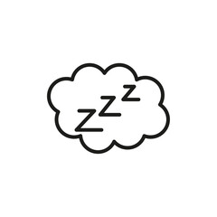 Zzz icon Simple thin line flat symbol