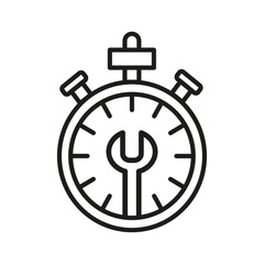 After sales support icon Simple thin line flat symbol