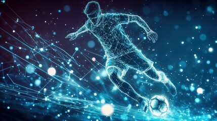 Digital Soccer Player in Action