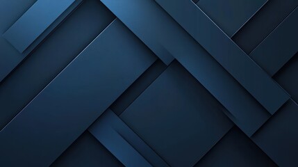 Fototapeta premium Abstract blue geometric background with layered shapes for digital design.