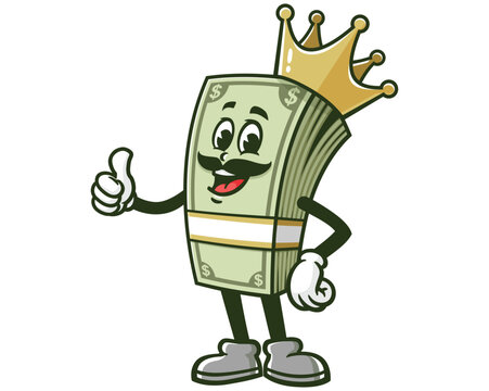 recommend clip art: King of Money Cash,  Cartoon Character Mascot Illustration Vector Clip-art Hand-drawn Logo Design