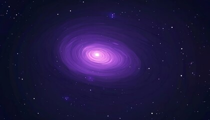 Obraz premium Purple Spiral Galaxy in the Vast Universe