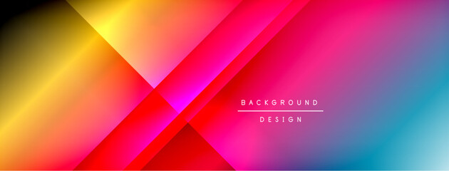 Colorful gradient with lines made of shadow and light. Creative background