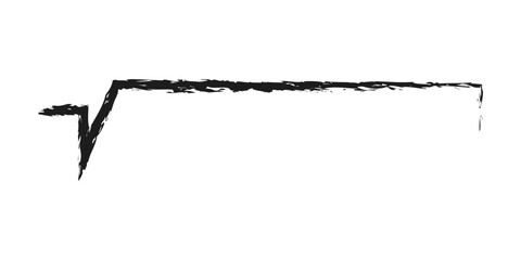 Charcoal square root sign. Doodle hand drawn.
