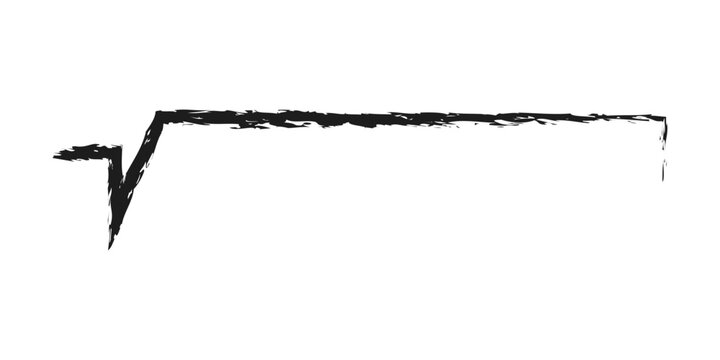 Charcoal square root sign. Doodle hand drawn.