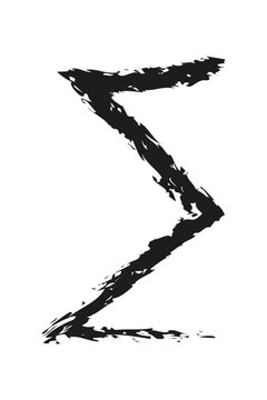 recommend clip art: Charcoal sum sign. Doodle hand drawn.
