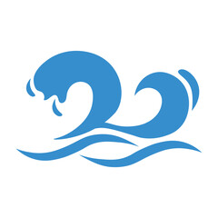 Fototapeta premium Wave Icon