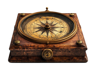 Vintage Compass Isolated on Transparent Background