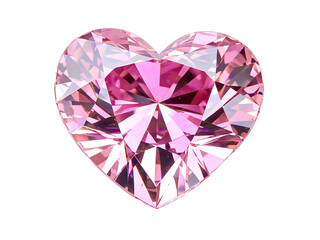 Fototapeta premium heart shaped diamond isolated on transparent background
