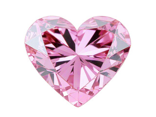 Fototapeta premium heart shaped diamond isolated on transparent background