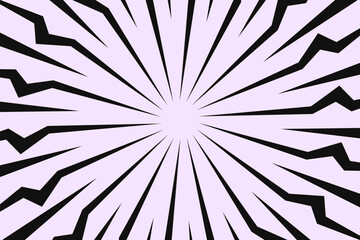 Sunburst  pop art,Comic book style background with sunbeam rays,latar kartun manga art vintage vector ilustration