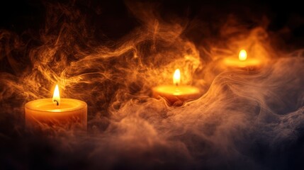 Fototapeta premium The Tranquil Candlelit Atmosphere