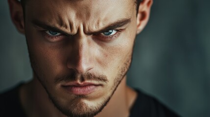 Obraz premium The Intense Man's Close-Up