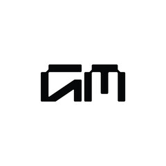 GM monogram logo design letter text name symbol monochrome logotype alphabet character simple logo