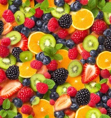 Obraz premium Vibrant Mix of Fresh Fruits and Berries