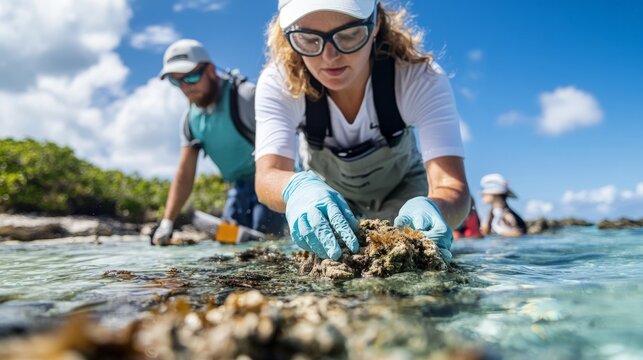 Researcher Examines Coral Refugia on Tropical Island Shoreline