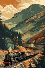 Nostalgia and adventure: illustrations bringing the romance of train travel to life