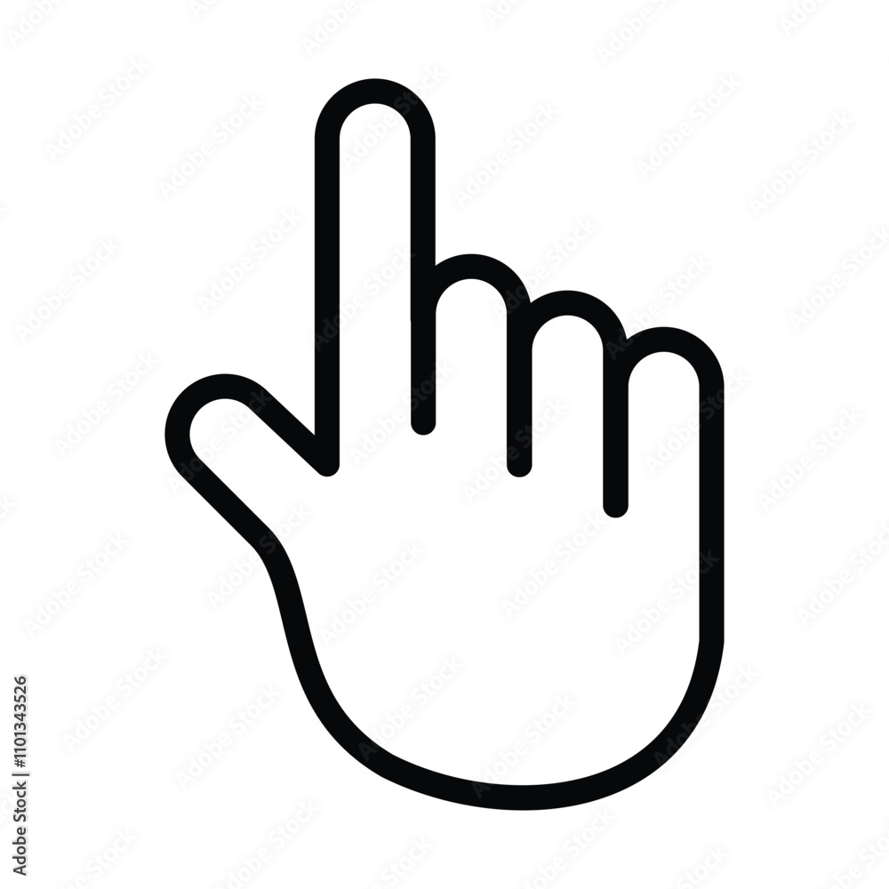 Poster hand cursor icon. hand clicking icon. finger cursor icon. cursor icon. vector hand pointer
