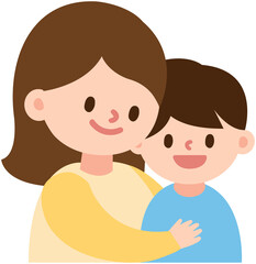 Happy mothers day mother holding son