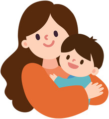 Happy mothers day mother holding son