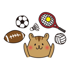 スポーツを選ぶリス