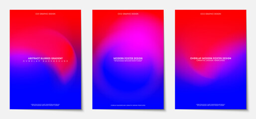 Obraz premium Futuristic abstract red and blue gradient vector design. Graphic design theme for poster and cover design templates. Vector illustration