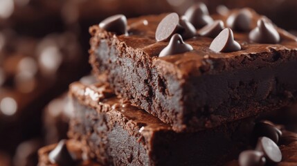 Brownies with chocolate topping