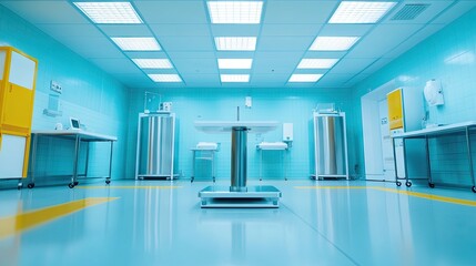 Obraz premium Modern Medical Room with Clean Surfaces and Bright Lighting