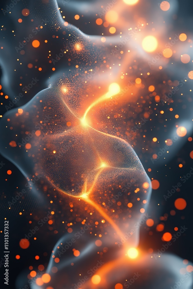 Poster dynamic swirling patterns of light and shadows create a mesmerizing abstract design